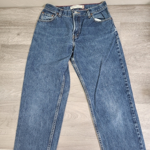 Levi's Denim - Levis 550 Blue Jeans 12 Relaxed Tapered Vintage Thick Solid Fabric Casual Comfy‎